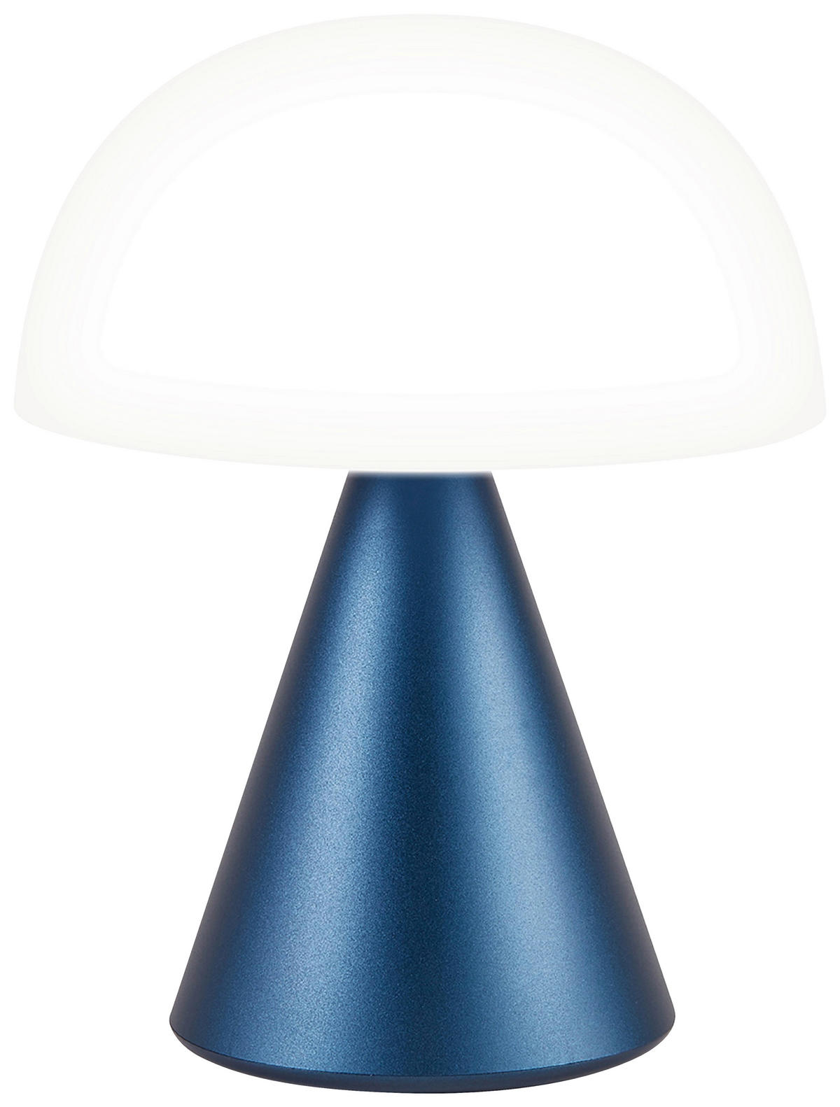 AKKU-TISCHLEUCHTE 14/17/14 cm   - Dunkelblau, Design, Kunststoff/Metall (14/17/14cm)