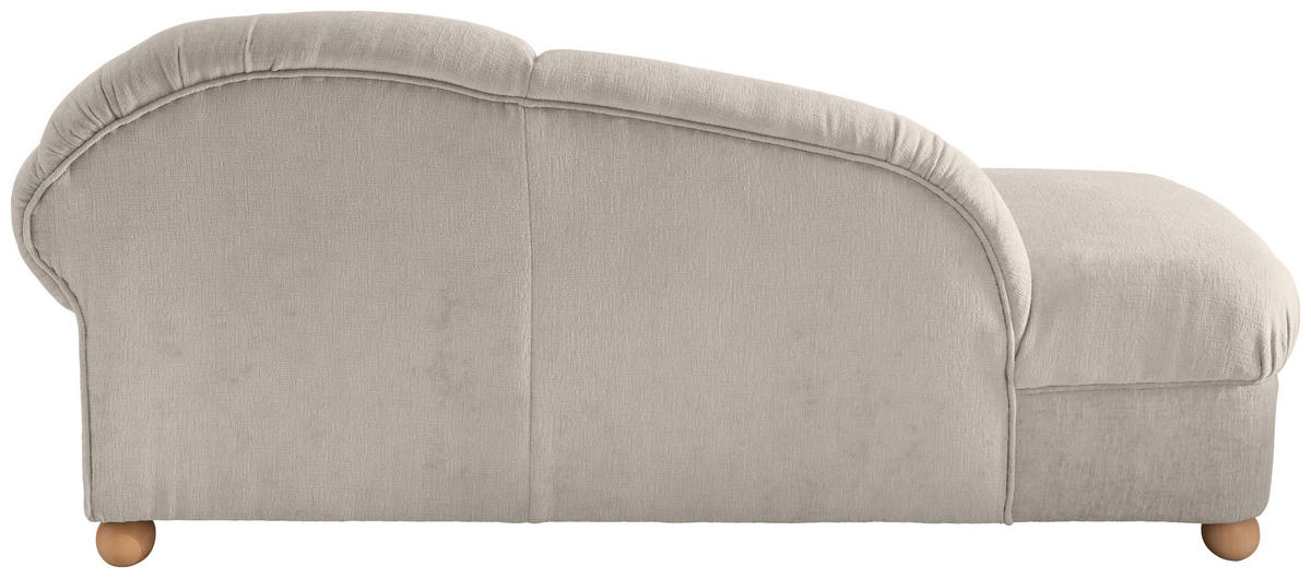 OTTOMANE in Mikrofaser Weiss  - Wildeiche/Weiss, Konventionell, Holz/Textil (190/84/86cm) - Livetastic