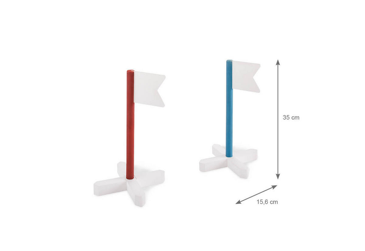 HINDERNISPARCOUR DANCER Blau, Rot  - Blau/Rot, Basics, Holz (16/35/16cm) - Pinolino