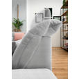 WOHNLANDSCHAFT  in Mikrofaser Hellgrau  - Chromfarben/Hellgrau, Design, Kunststoff/Textil (211/350/204cm) - Xora