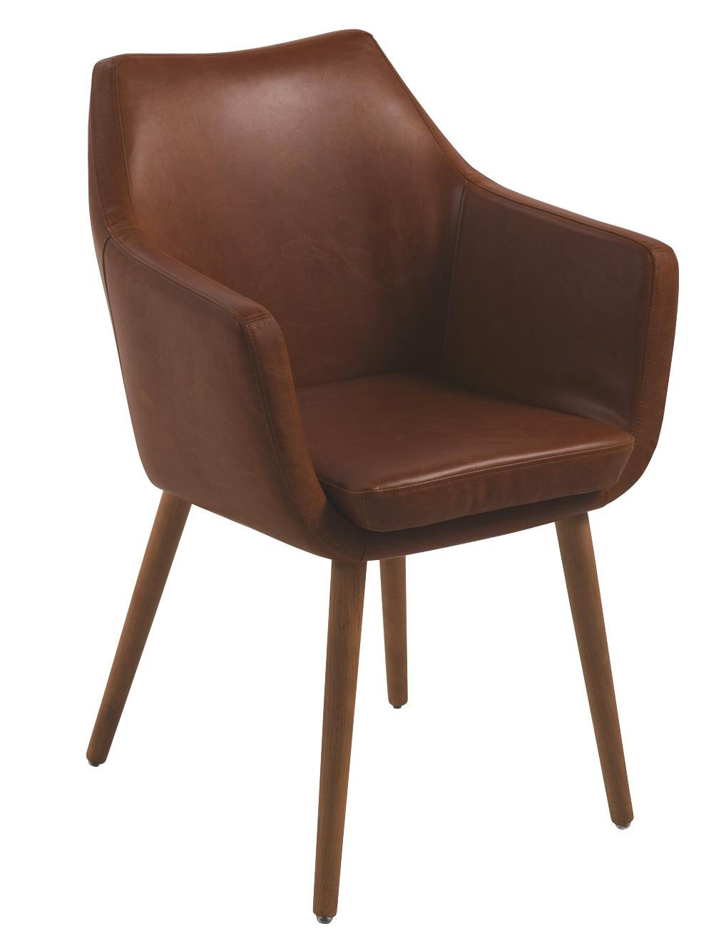 Armlehnstuhl in Braun