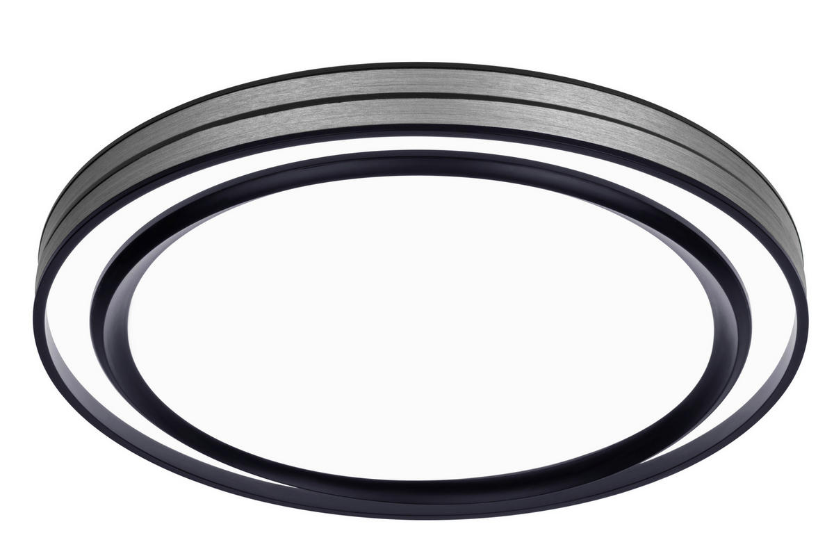 LED PLAFONJERA - bela/crna, Osnovno, metal/plastika (49/7,5cm) - Novel
