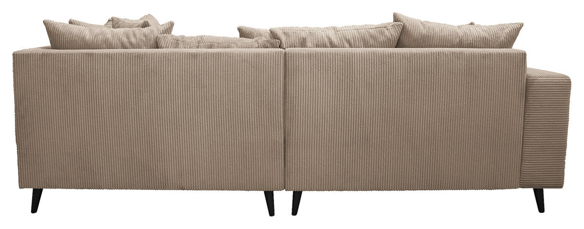 KUTNA GARNITURA tekstil  svijetlo smeđa   - svijetlo smeđa/crna, Design, tekstil/drvo (247/174cm) - MID.YOU