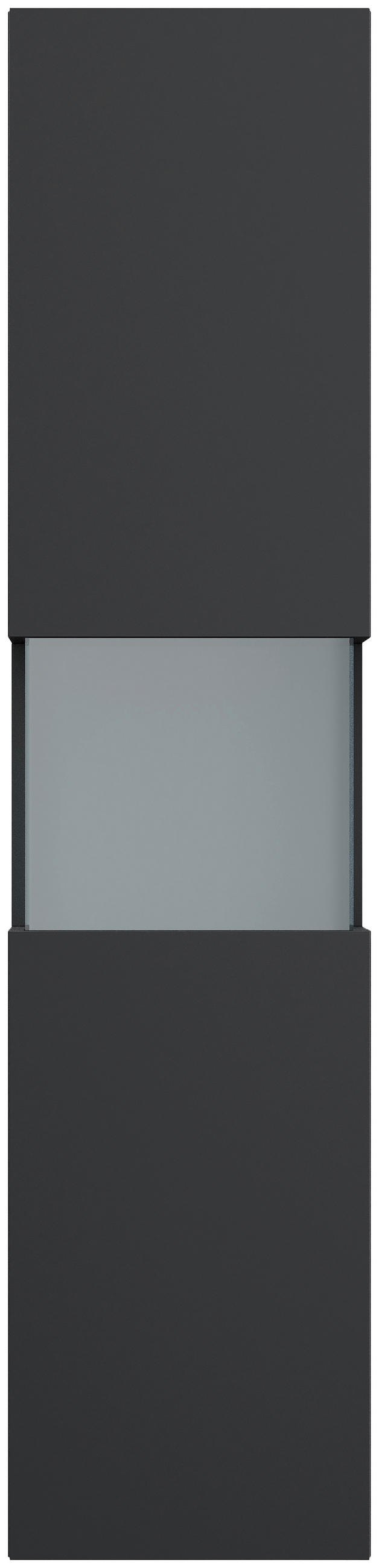 HOCHSCHRANK 35,2/150/30 cm  - Graphitfarben, MODERN, Glas/Holzwerkstoff (35,2/150/30cm) - MID.YOU