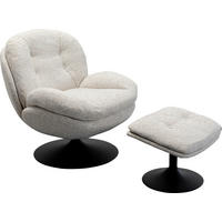 SESSELSET in Flachgewebe Grau  - Schwarz/Grau, MODERN, Textil/Metall (84/81/84cm) - Kare-Design