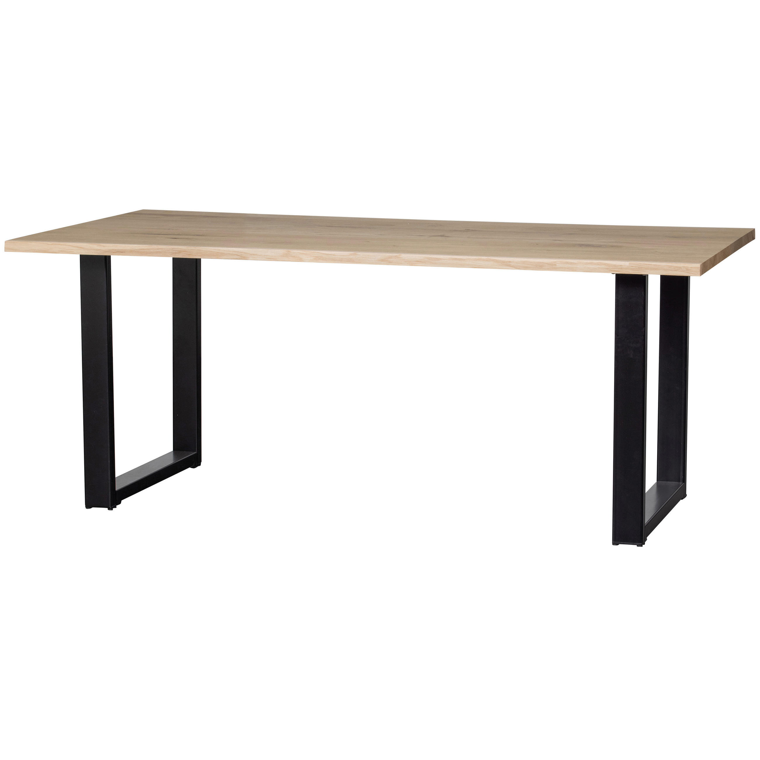ESSTISCH Eiche rechteckig Eichefarben  - Eichefarben/Schwarz, MODERN, Holz/Metall (180/90/75cm) - Livetastic