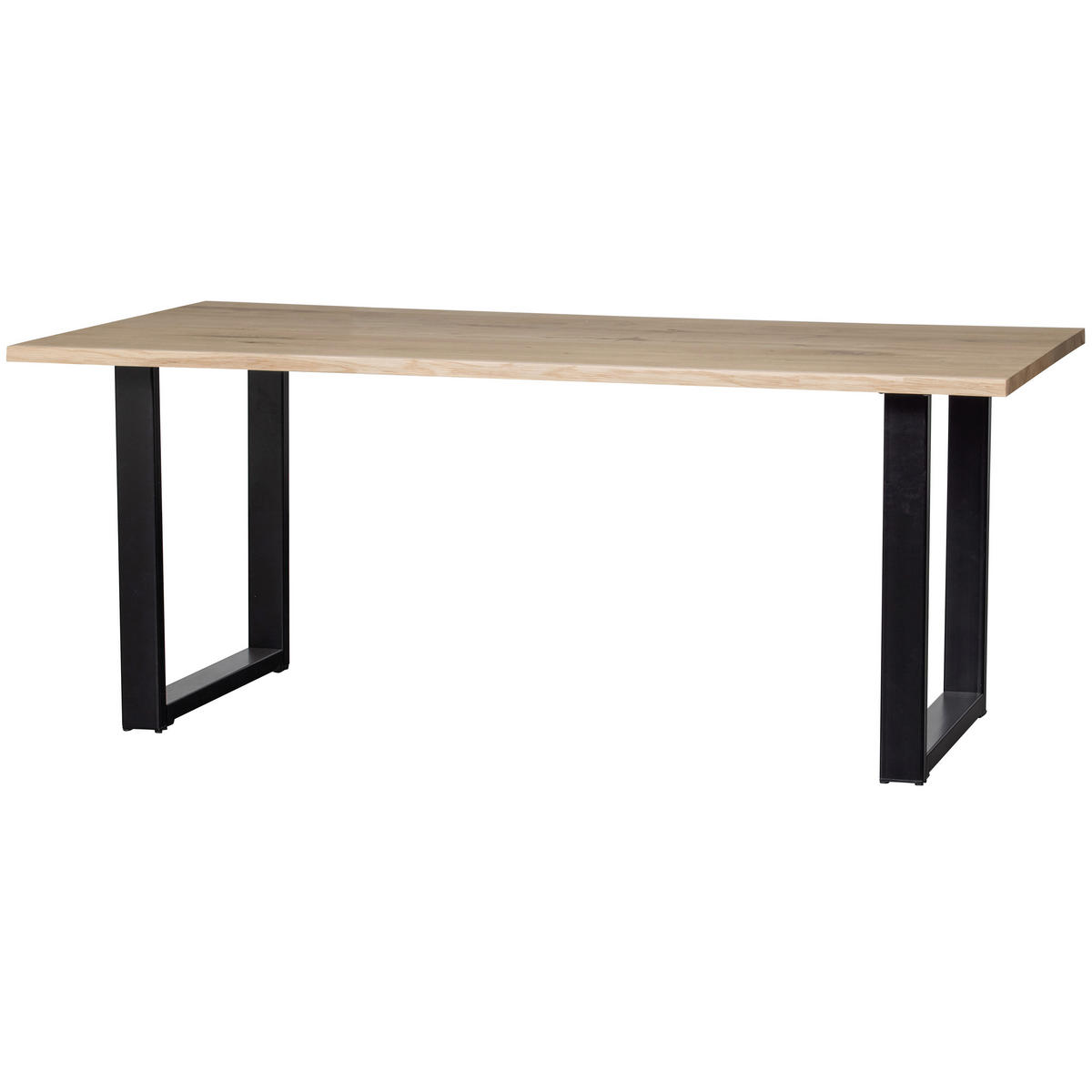 ESSTISCH Eiche rechteckig Eichefarben  - Eichefarben/Schwarz, MODERN, Holz/Metall (180/90/75cm) - Livetastic