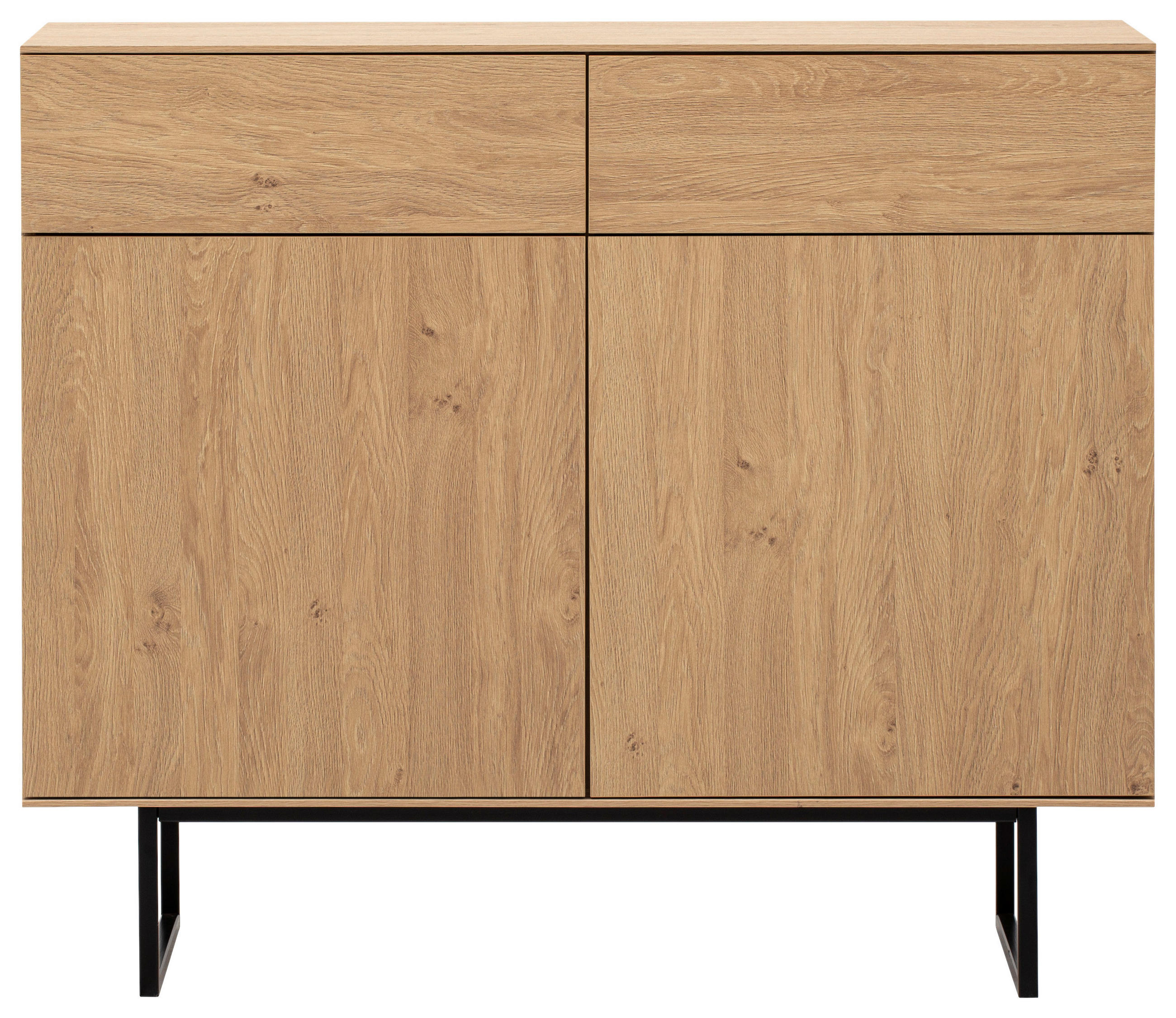 Thumbnail - Modante Kommode, Eiche, Holzwerkstoff, 2 Fächer, 2 Schublade(n) Schubladen, 115x98x40 cm, Typenauswahl, Beimöbel erhältl...