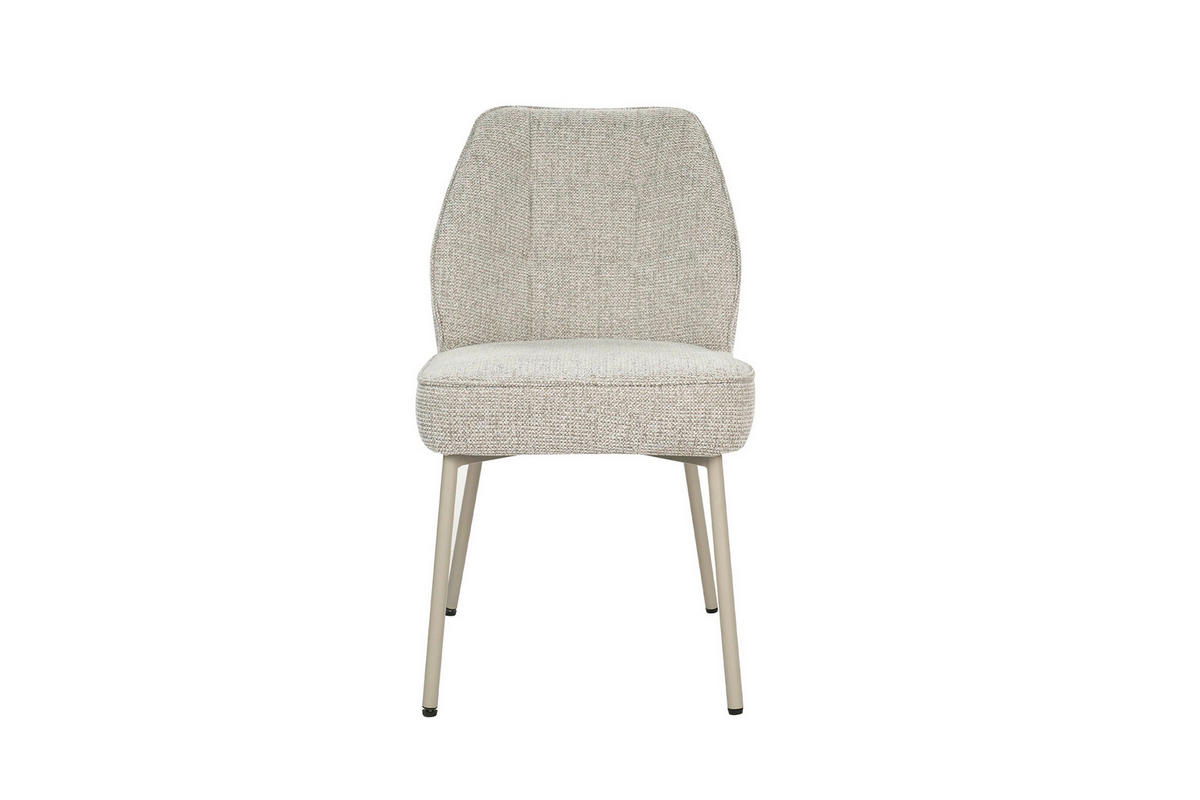 STUHL-SET 2 Stück  Chenille  Beige  - Beige, MODERN, Textil/Metall (48/84/62cm) - MID.YOU