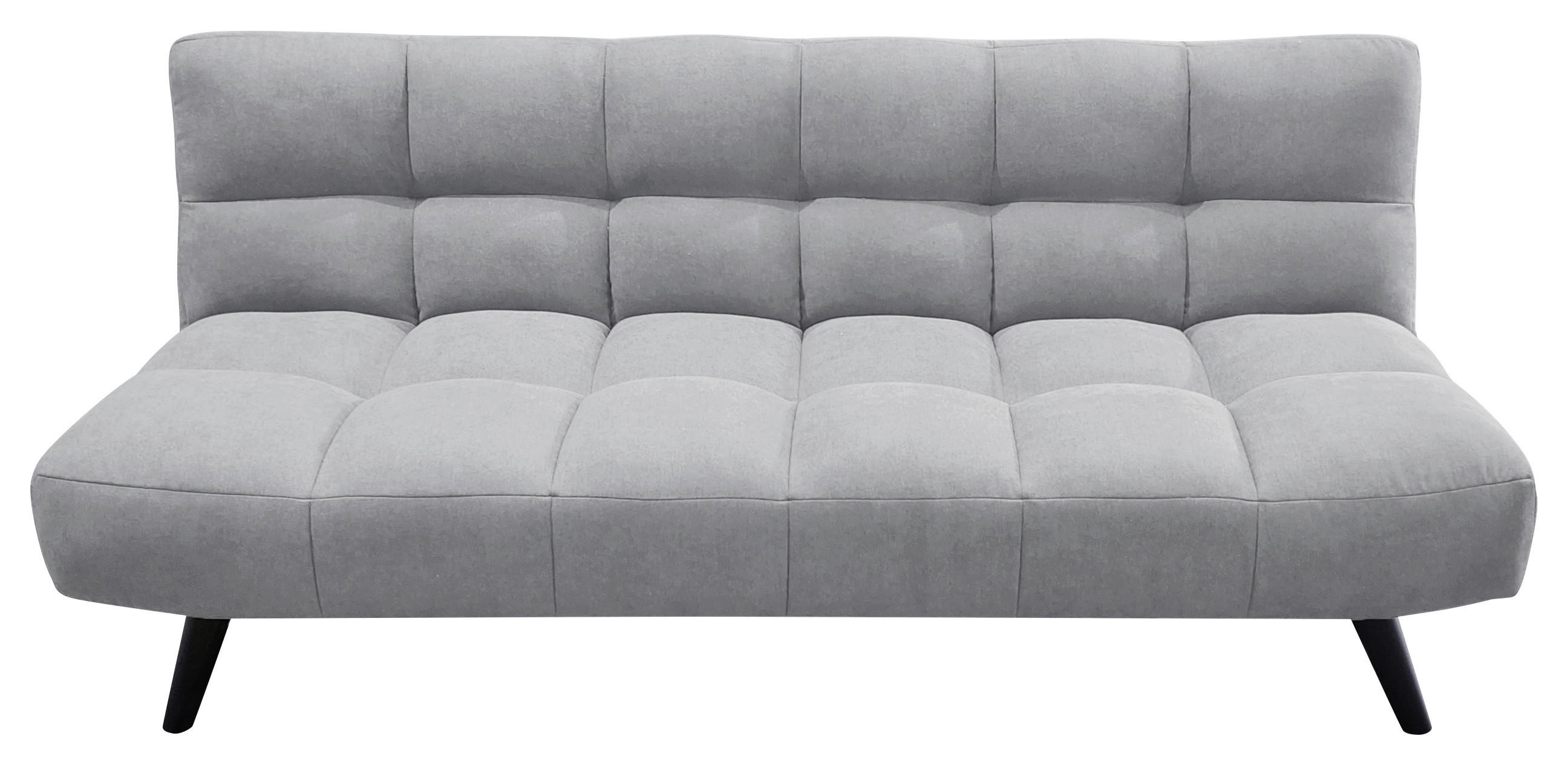 SCHLAFSOFA Flachgewebe Hellgrau  - Hellgrau/Schwarz, Design, Holz/Textil (183/78/92cm) - MID.YOU