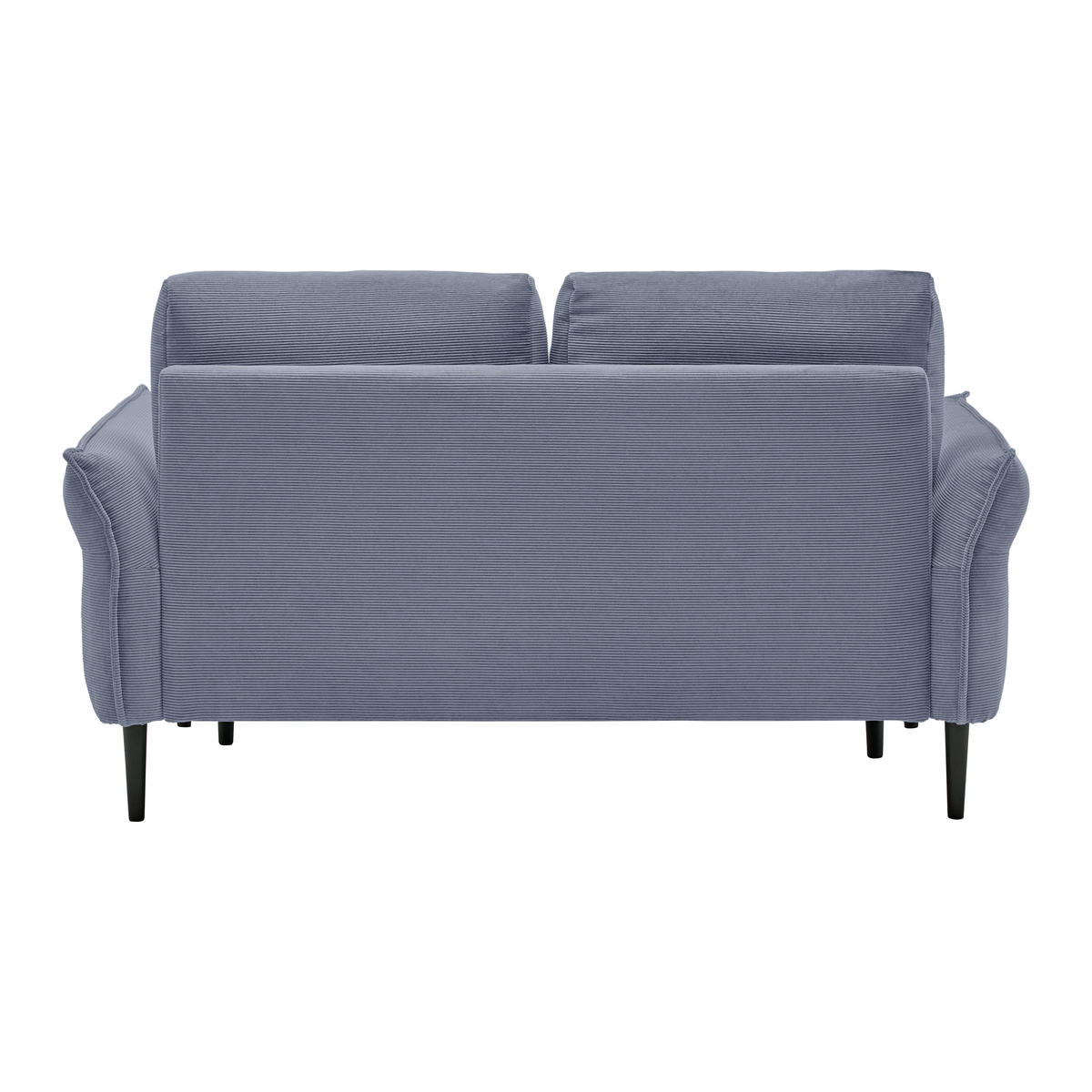 2-SITZER-SOFA Cord Blaugrau  - Blaugrau/Schwarz, Modern, Holz/Textil (150/85/92cm) - MID.YOU