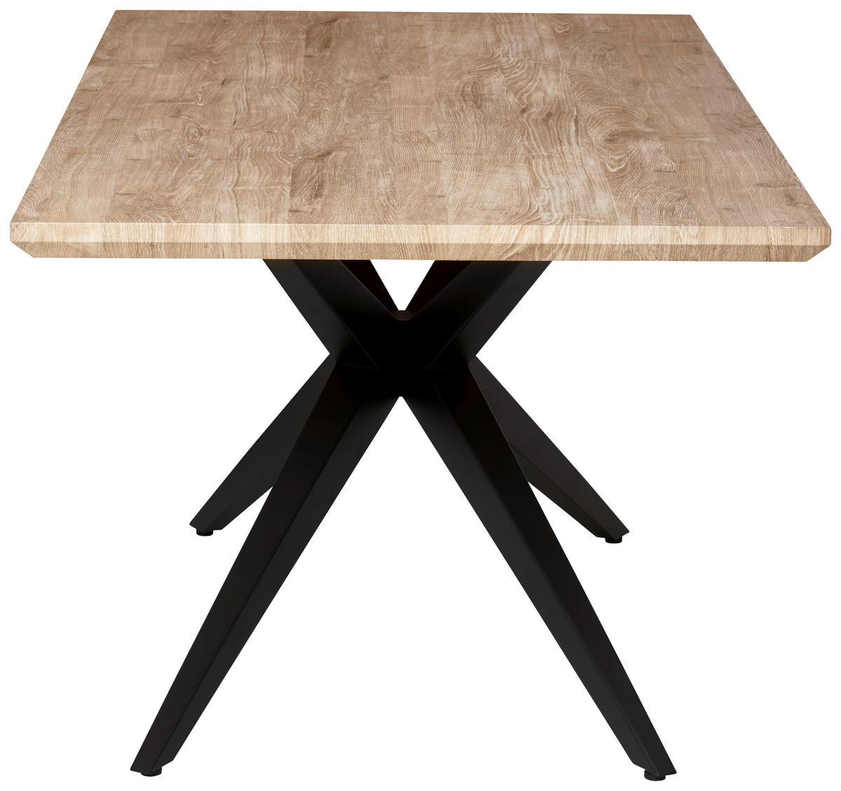 ESSTISCH rechteckig Sonoma Eiche  - Schwarz/Sonoma Eiche, LIFESTYLE, Holzwerkstoff/Metall (180/90/76cm) - MID.YOU