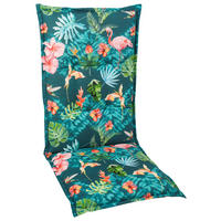 SESSELAUFLAGE in Blau, Grün, Pink Floral  - Blau/Pink, Basics, Textil (50/7/120cm)