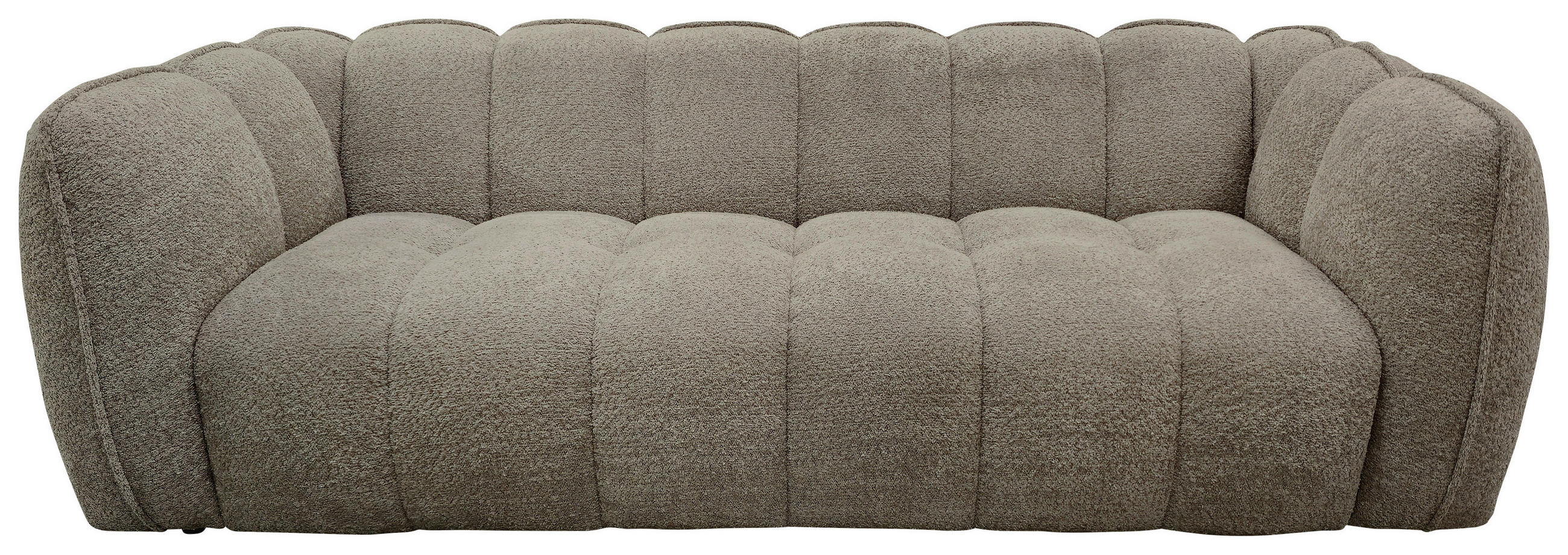 BIGSOFA Chenille Taupe  - Taupe/Schwarz, MODERN, Kunststoff/Textil (235/73/103cm) - Carryhome
