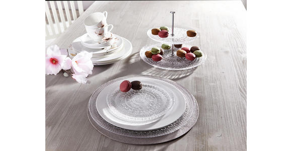 ETAGERE - Transparent/Silberfarben, Basics, Glas/Metall - Novel