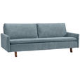 SCHLAFSOFA Flachgewebe Hellblau  - Eichefarben/Hellblau, KONVENTIONELL, Holz/Textil (220/85/98cm) - Carryhome