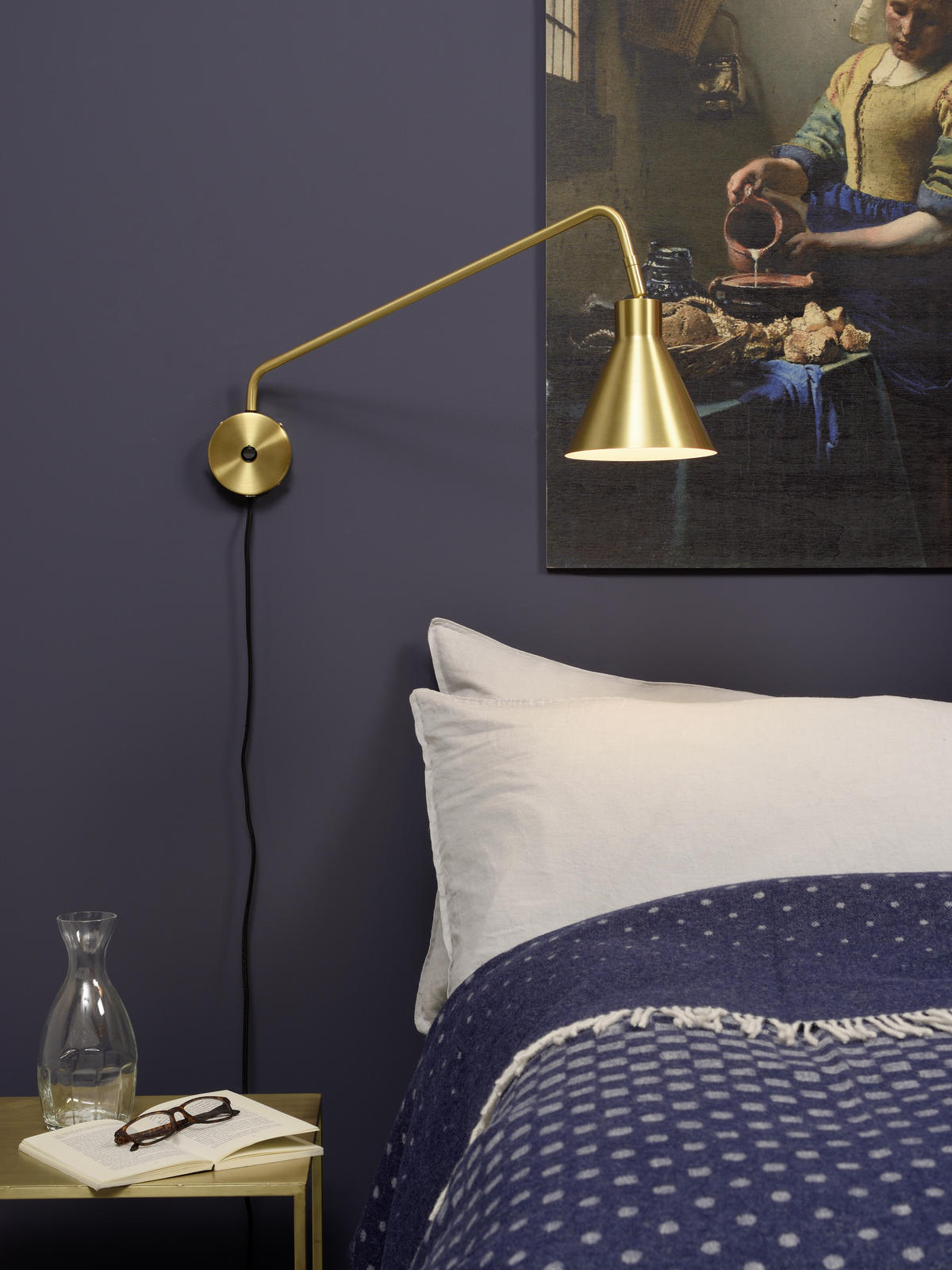 WANDLEUCHTE Lyon 25/68 cm   - Goldfarben, Design, Metall (25/68cm) - It's about Romi