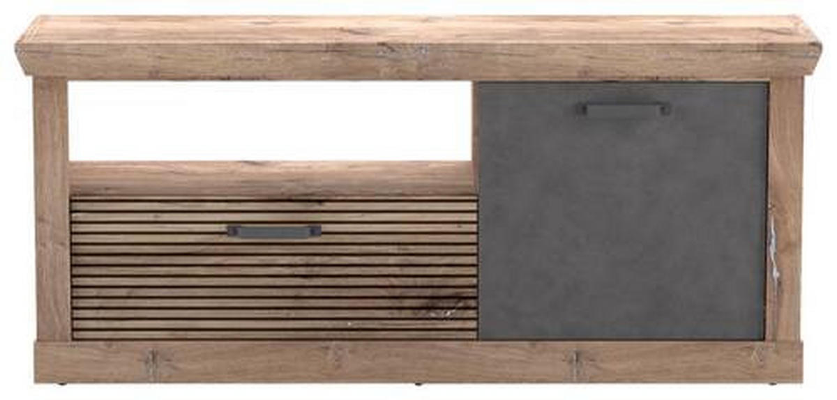TV-ELEMENT - Eichefarben/Anthrazit, KONVENTIONELL, Holzwerkstoff/Kunststoff (150/66/40cm) - Carryhome