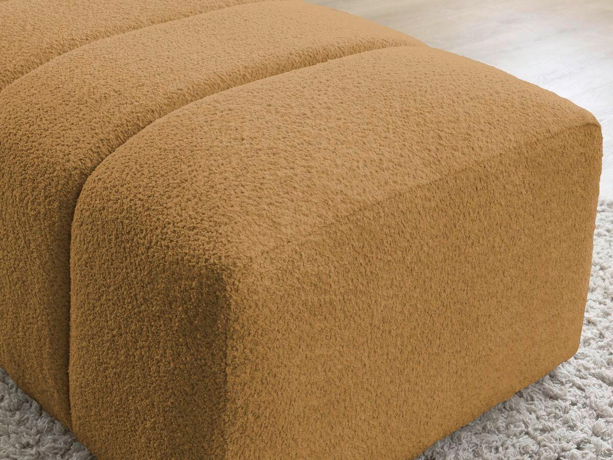 HOCKER ANNECY Bouclé Gelb  - Gelb/Schwarz, MODERN, Kunststoff/Textil (140/45/70cm)