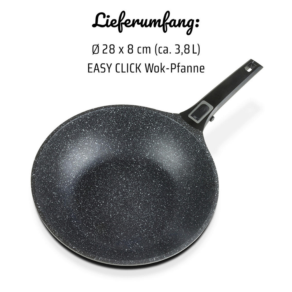 WOKPANNA 28 cm  - svart, Basics, metall (28cm) - GSW