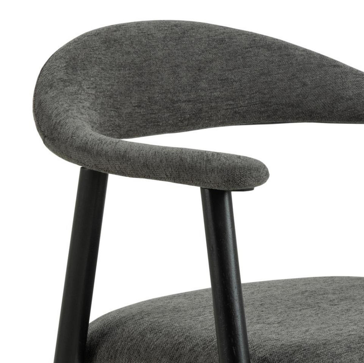 ŽIDLE S PODRUČKAMI, plochá tkanina, černá, tmavě šedá - černá/tmavě šedá, Moderní, dřevo/textil (56/75,5/54cm) - MID.YOU