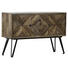 SIDEBOARD Mangoholz teilmassiv gebeizt, lackiert Braun - Schwarz/Braun, LIFESTYLE, Holz/Metall (128/84/42cm) - Carryhome