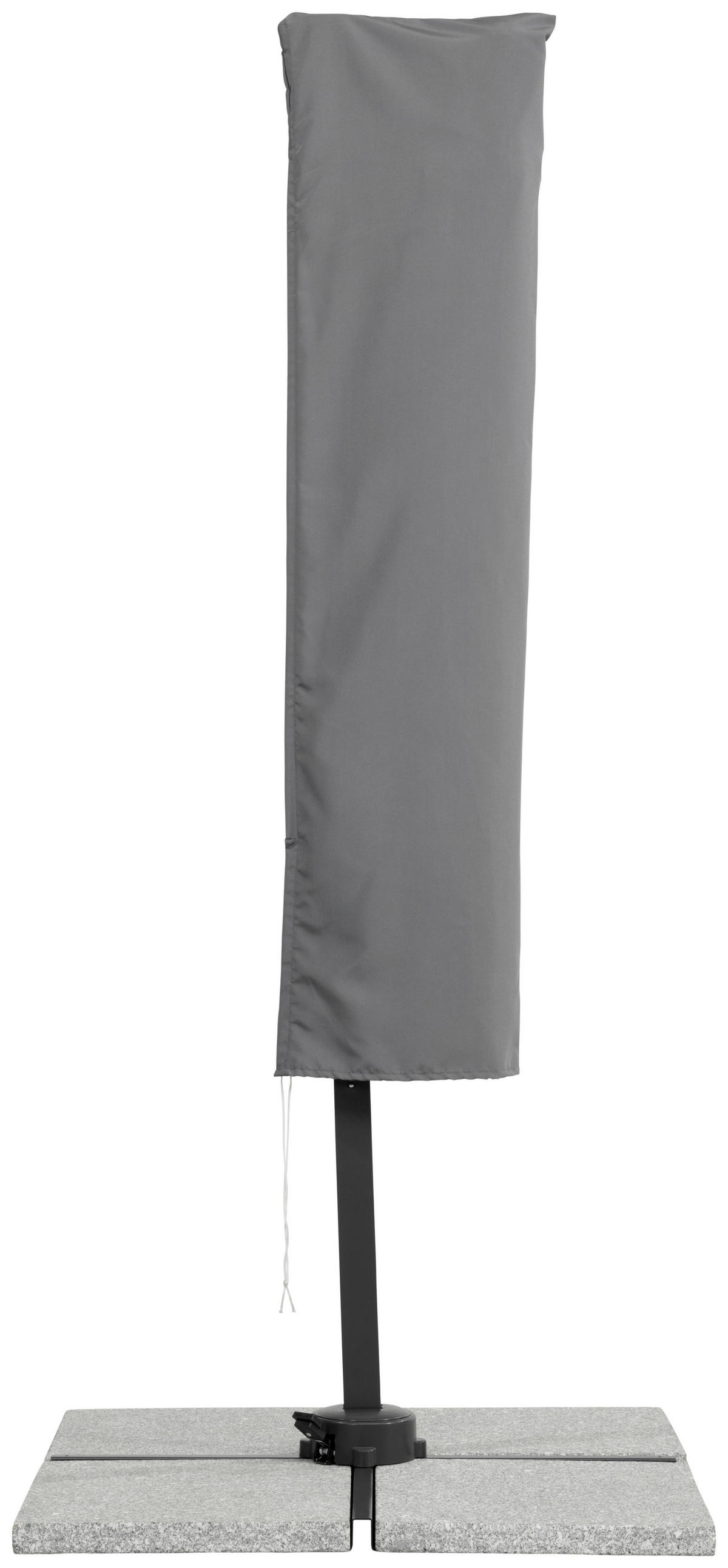 BOČNÍ SLUNEČNÍK 300/239/230 cm - antracitová/červená, Basics, kov/textil (300/239/230cm)