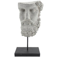 SKULPTUR - Hellgrau/Schwarz, Trend, Kunststoff/Metall (21/41/12,5cm) - Ambia Home