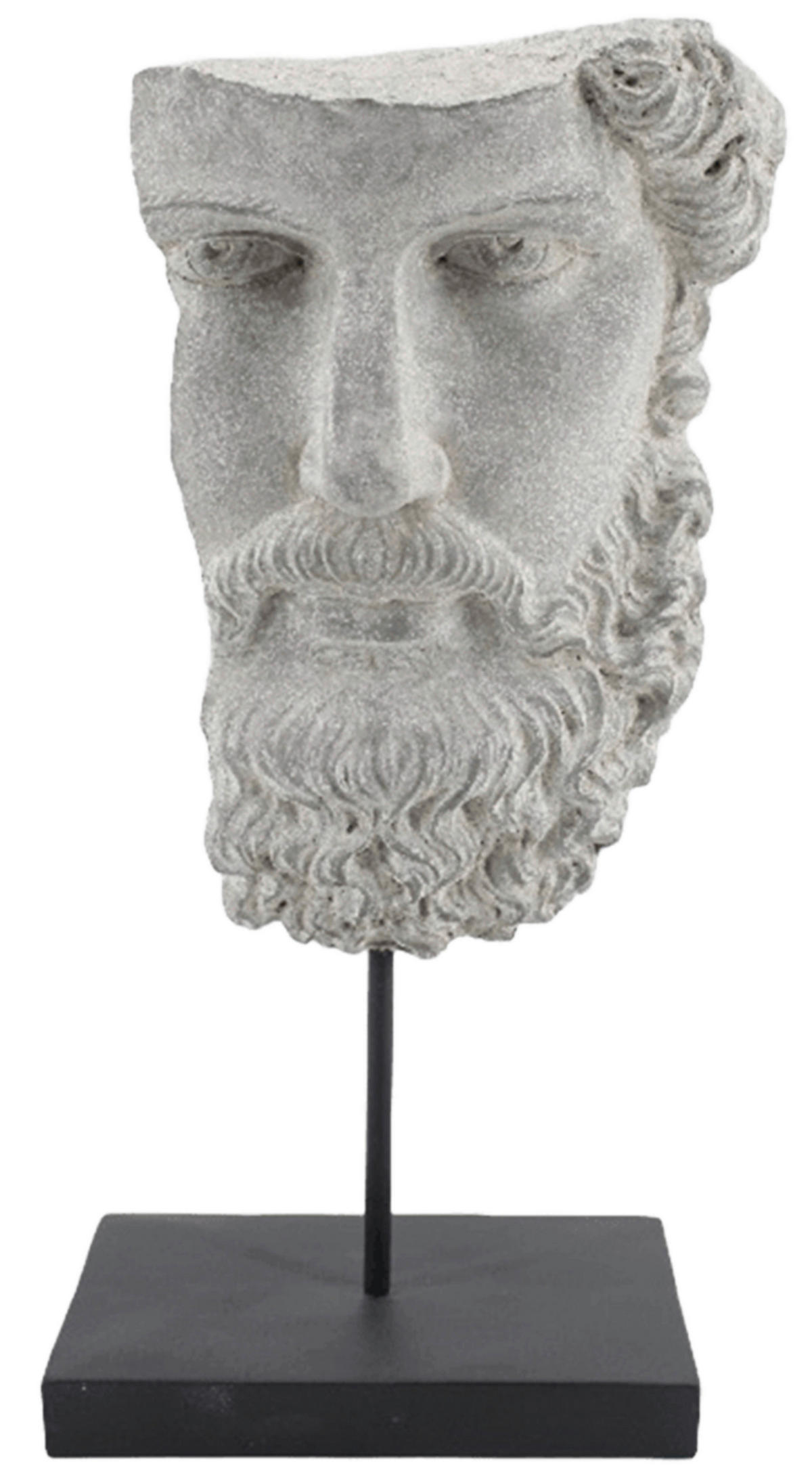 SKULPTUR - Hellgrau/Schwarz, Trend, Kunststoff/Metall (21/41/12,5cm) - Ambia Home