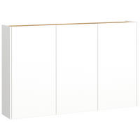 SCHUHSCHRANK GW-Libbiano 138/87/25 cm  - Weiss/Eichefarben, Design, Holzwerkstoff (138/87/25cm)