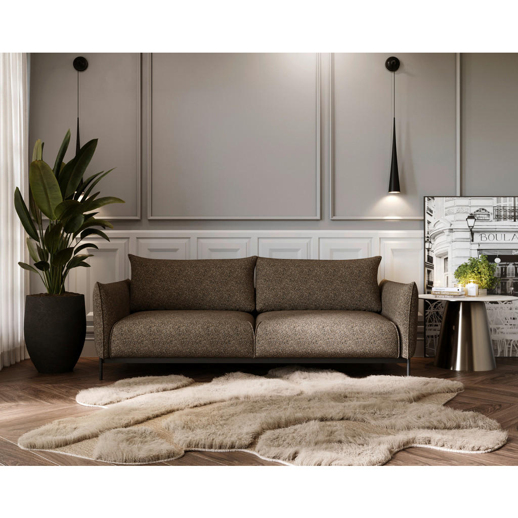 Thumbnail - Livetastic Sofa, Braun, Textil, 3-Sitzer, Füllung: Taschenfederkern, Schaumstoff, 223x96x95 cm, Made in EU, Liegefunktio...