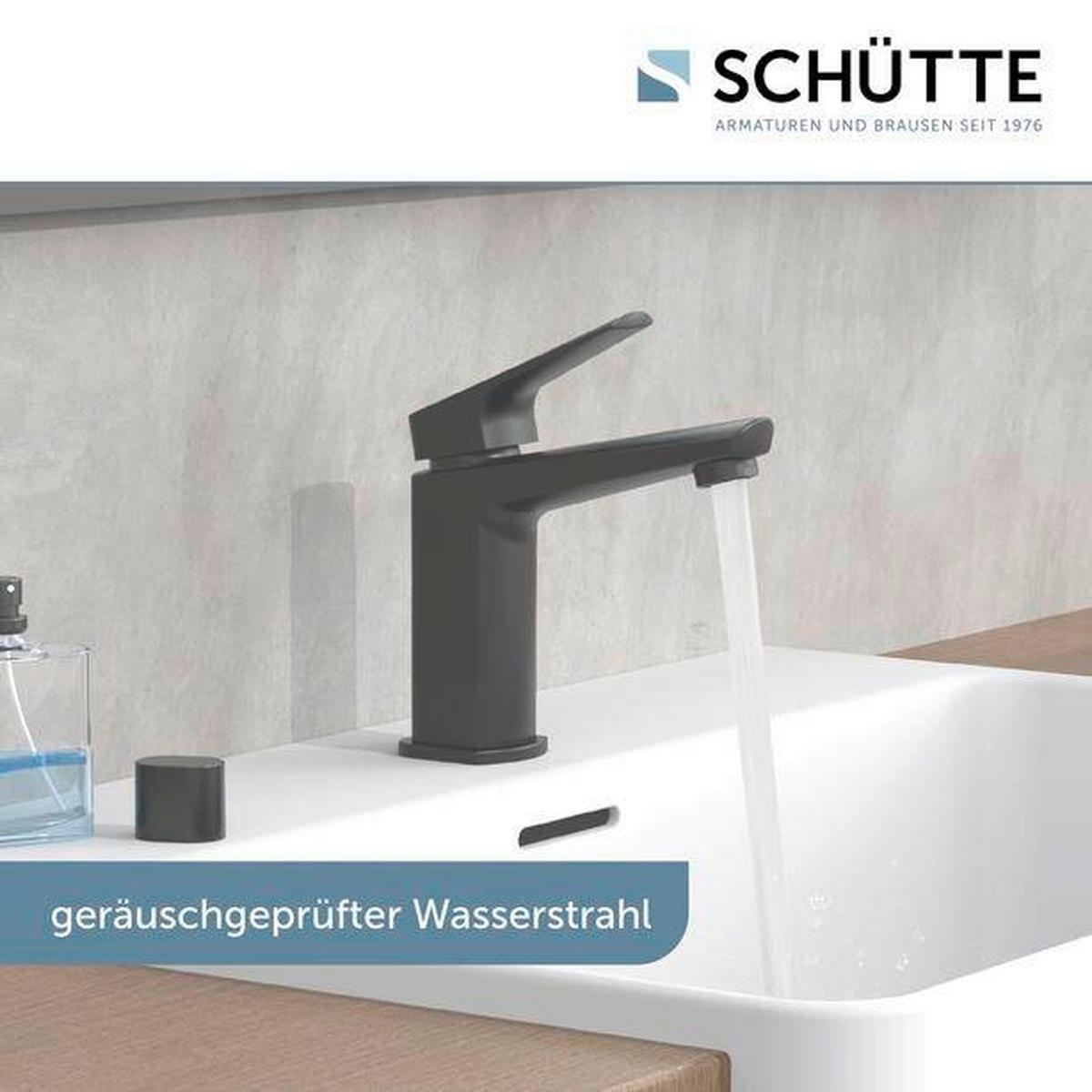 WASCHTISCHARMATUR 34016  - Schwarz, Basics, Metall (9/16,3/15,7cm) - Schütte