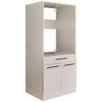 WASCHMASCHINENSCHRANK 67,5/162/67,5 cm  in Kaschmir  - Kaschmir/Schwarz, Design, Holzwerkstoff/Kunststoff (67,5/162/67,5cm)