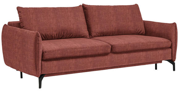 SCHLAFSOFA in Rostfarben  - Rostfarben/Schwarz, Design, Textil/Metall (224/89/105cm) - Novel