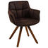 ARMLEHNSTUHL Mikrofaser Dunkelbraun, Eichefarben - Eichefarben/Dunkelbraun, Design, Holz/Textil (67/85/60cm) - Musterring