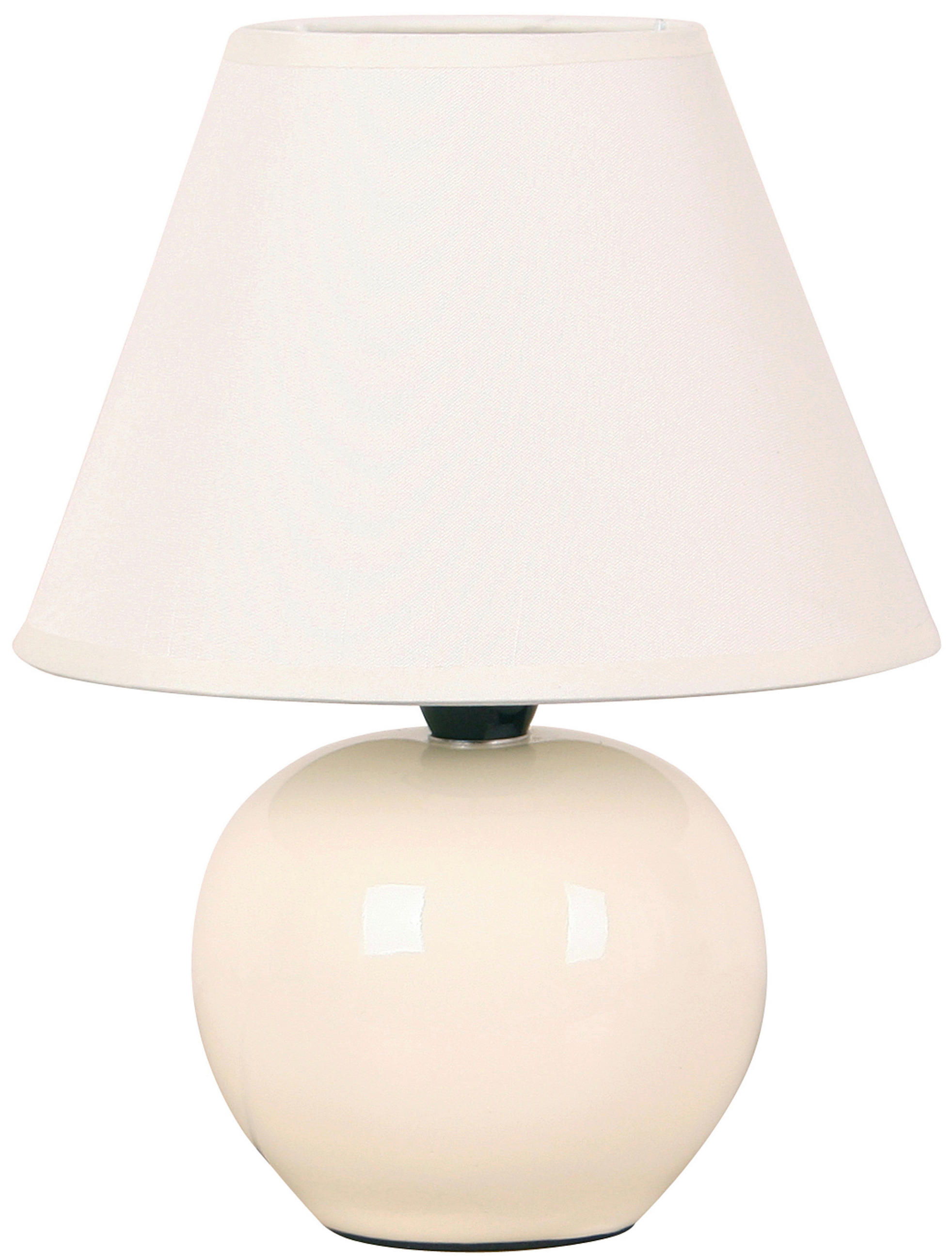 NAMIZNA SVETILKA 18/23 cm - črna/krem barve, Konvencionalno, umetna masa/tekstil (18/23cm) - Boxxx
