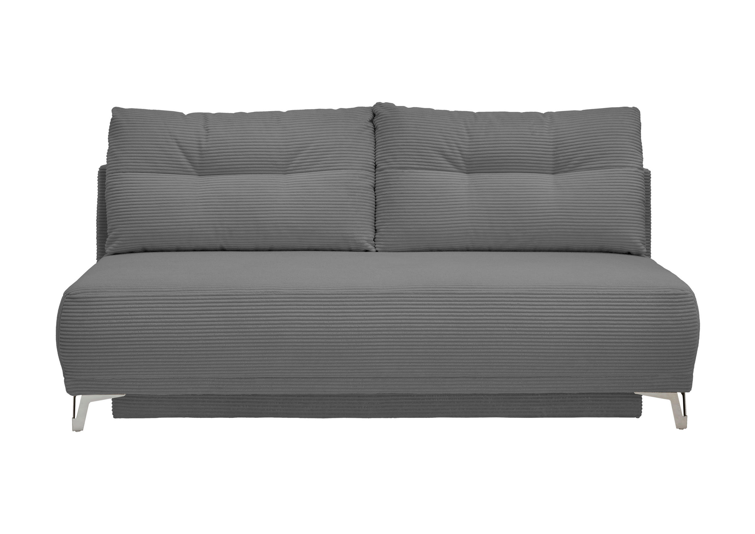 SCHLAFSOFA in Cord Grau  - Chromfarben/Grau, MODERN, Textil/Metall (198/90/100cm) - Livetastic