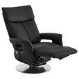 RELAXSESSEL in Leder Anthrazit  - Edelstahlfarben/Anthrazit, Design, Leder/Metall (78/112/85cm) - Cantus