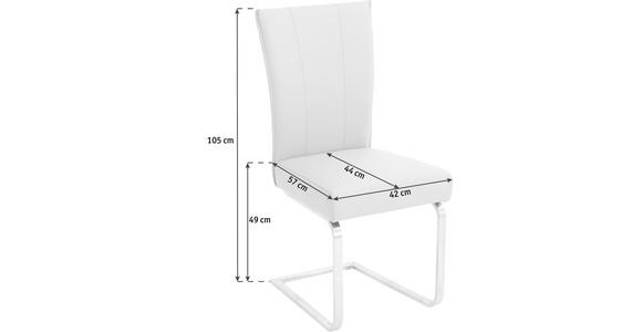 SCHWINGSTUHL in Edelstahl Mikrofaser - Edelstahlfarben/Anthrazit, Design, Textil/Metall (42/99/57cm) - Valnatura