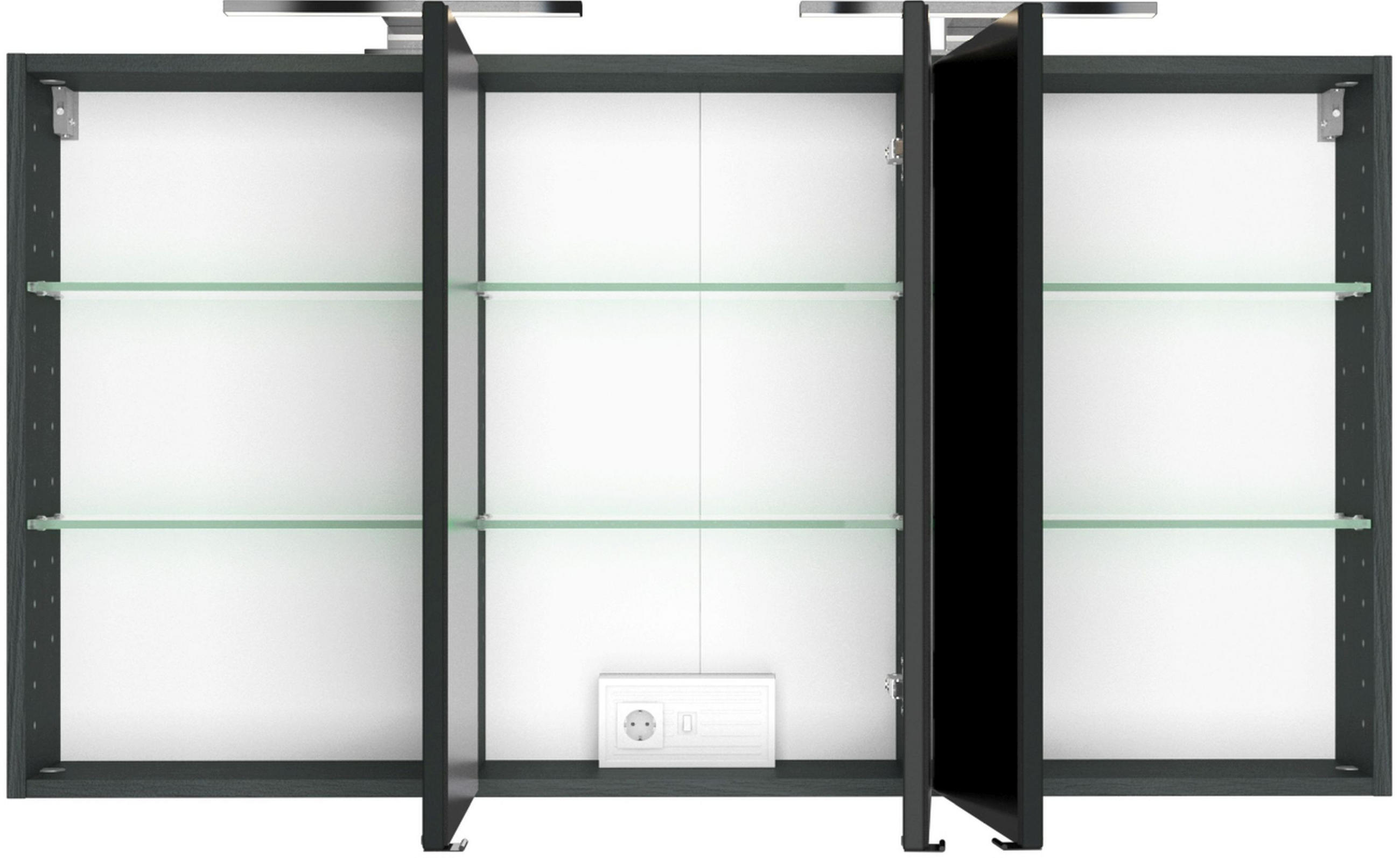 SPIEGELSCHRANK 120/66/20 cm  - Chromfarben/Grau, Design, Glas/Holzwerkstoff (120/66/20cm) - Held