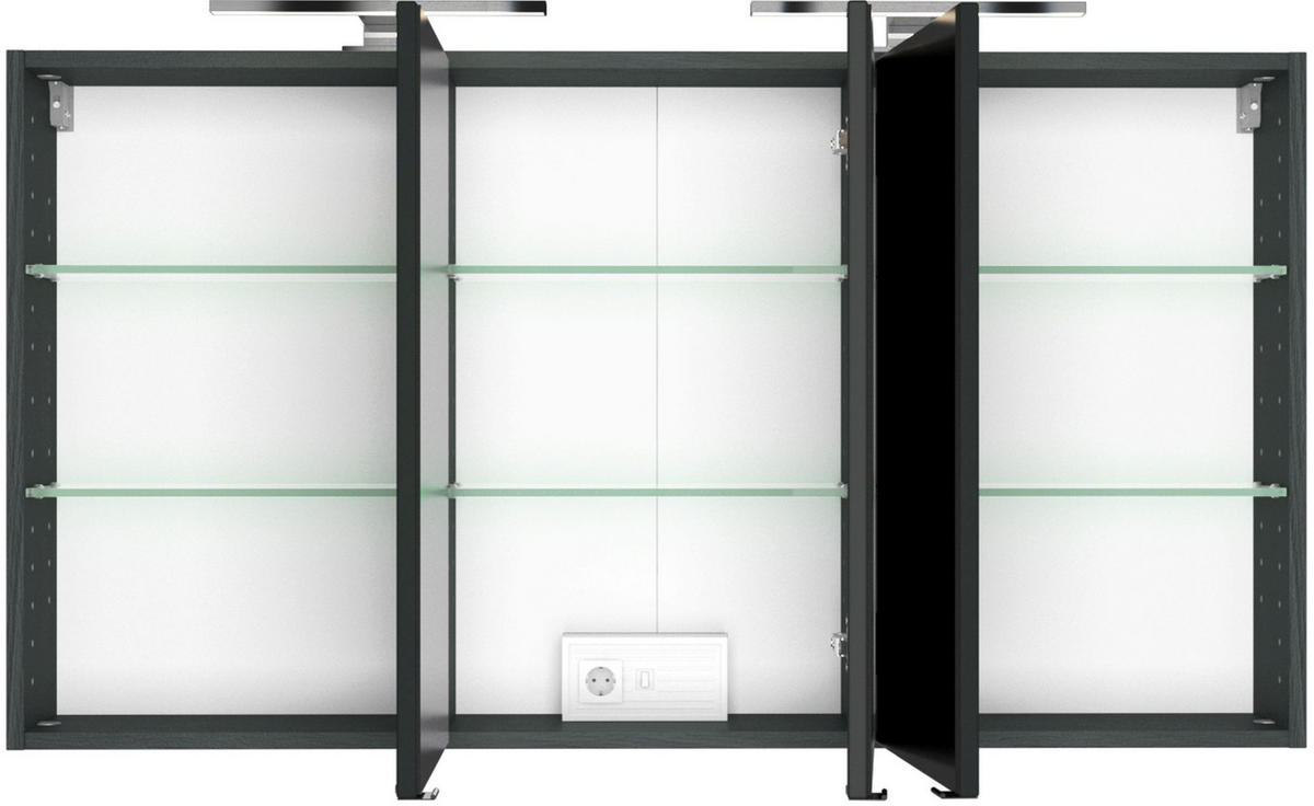 SPIEGELSCHRANK 120/66/20 cm  - Chromfarben/Grau, Design, Glas/Holzwerkstoff (120/66/20cm) - Held