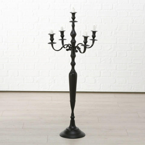 STOJAN NA SVÍČKY  kov - černá, Lifestyle, kov (45/105cm)