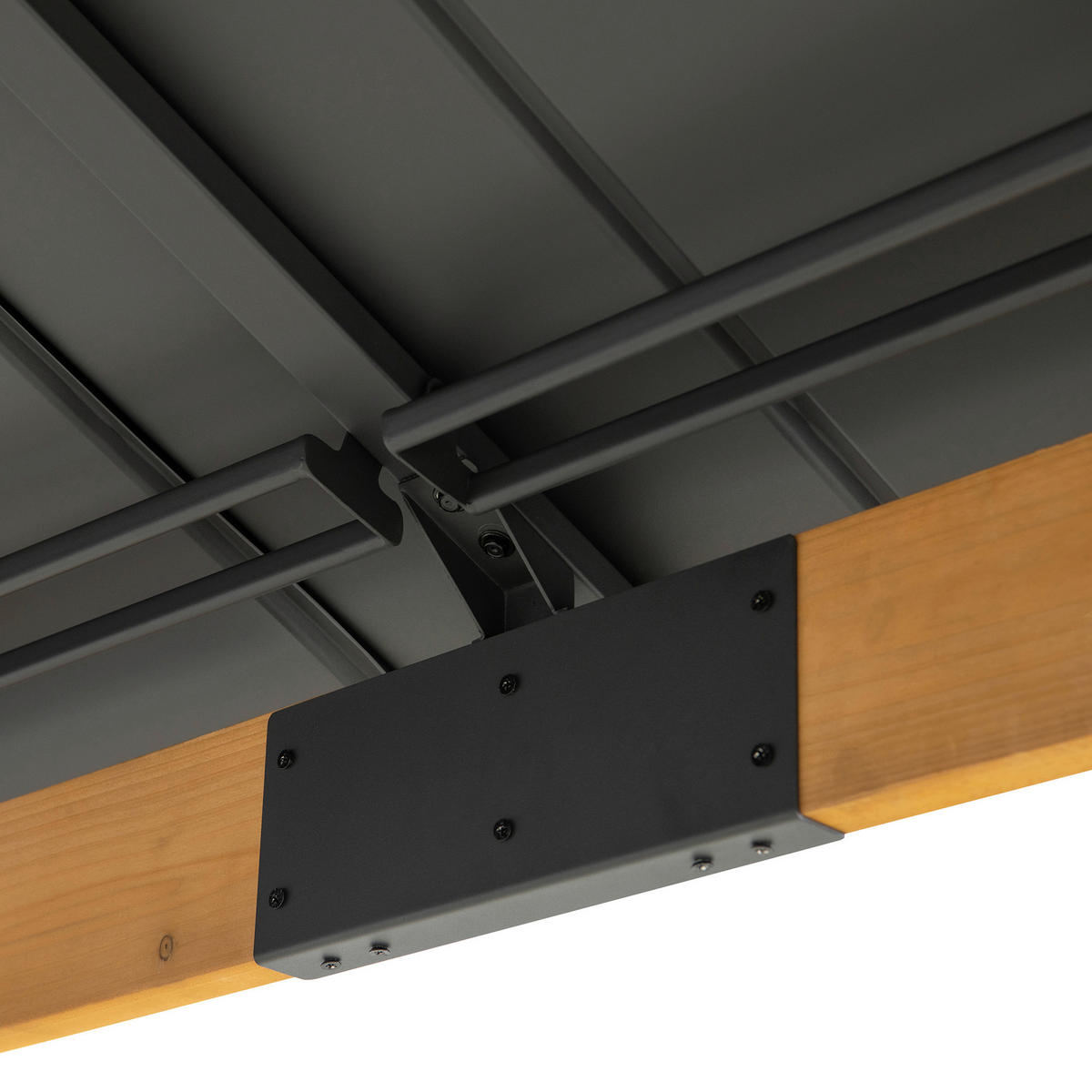 PAVILLON 390/320/450 cm  - Anthrazit, Basics, Holz/Metall (390/320/450cm) - Modante