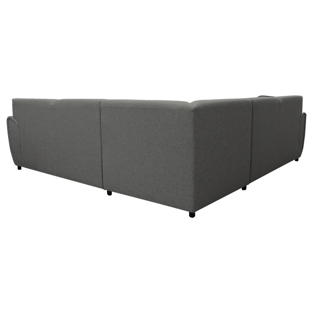 Thumbnail - Livetastic Ecksofa, Grau, Textil, 5-Sitzer, Füllung: Schaumstoff, Ottomane rechts, L-Form, 266x266 cm, Made in EU, Rücke...