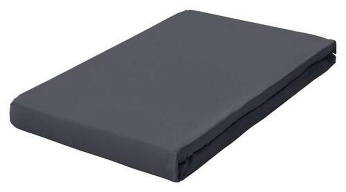BOXSPRING-FIXLEINTUCH - Grau, Basics, Textil (100/220cm) - Schlafgut