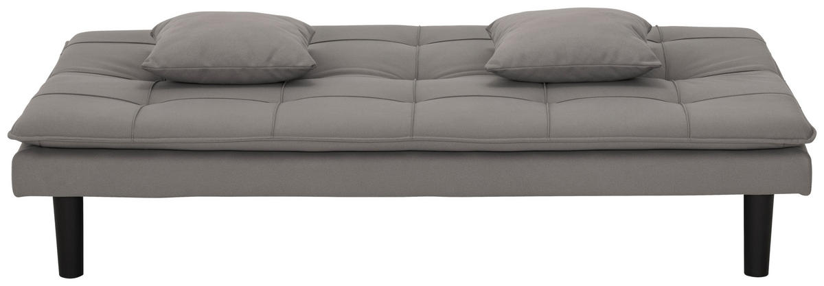 SCHLAFSOFA in Textil Grau  - Schwarz/Grau, Basics, Kunststoff/Textil (180/79/91cm) - P & B