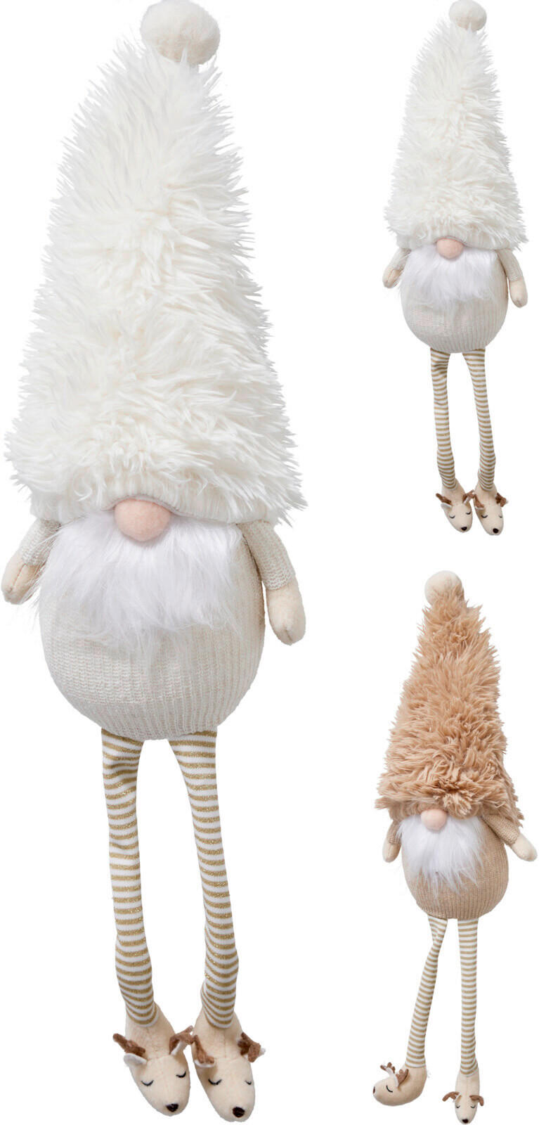 MANÓ - krémszínű/barna, Basics, textil (62cm)