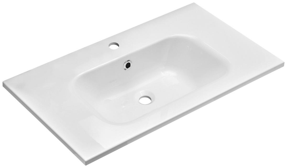 WASCHBECKEN 81/2/46 cm  - Weiß, KONVENTIONELL, Stein (81/2/46cm) - Xora