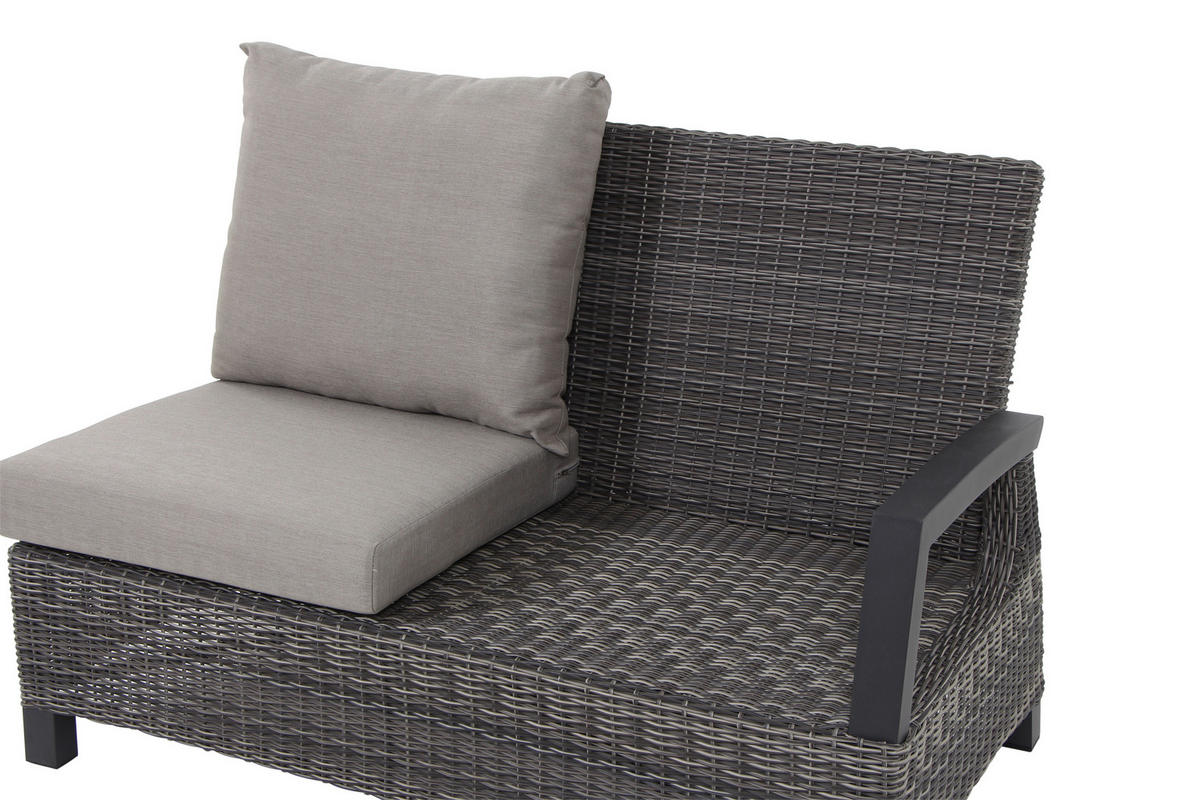 LOUNGEGARNITUR 4-teilig   219/88/219 cm  - Grau, Basics, Keramik/Kunststoff (219/88/219cm) - Siena Garden