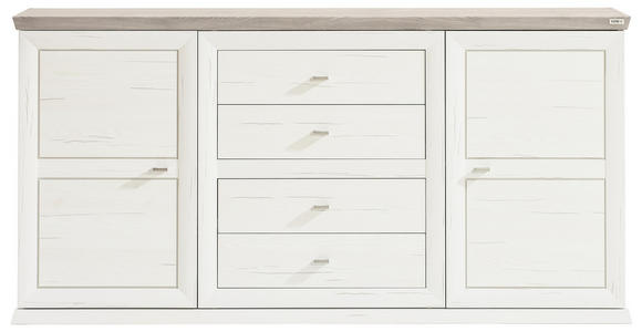 SIDEBOARD 180/89/43 cm  - Weiß/Grau, LIFESTYLE, Holzwerkstoff/Metall (180/89/43cm) - Hom`in